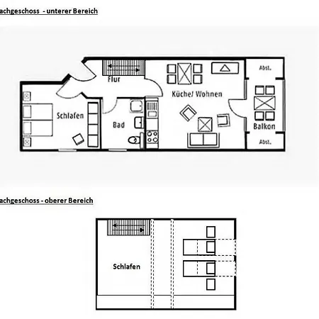 Komfortplus Mit 1 Schlafzimmer Und Balkon Im Dachgeschoss 021 Apartment